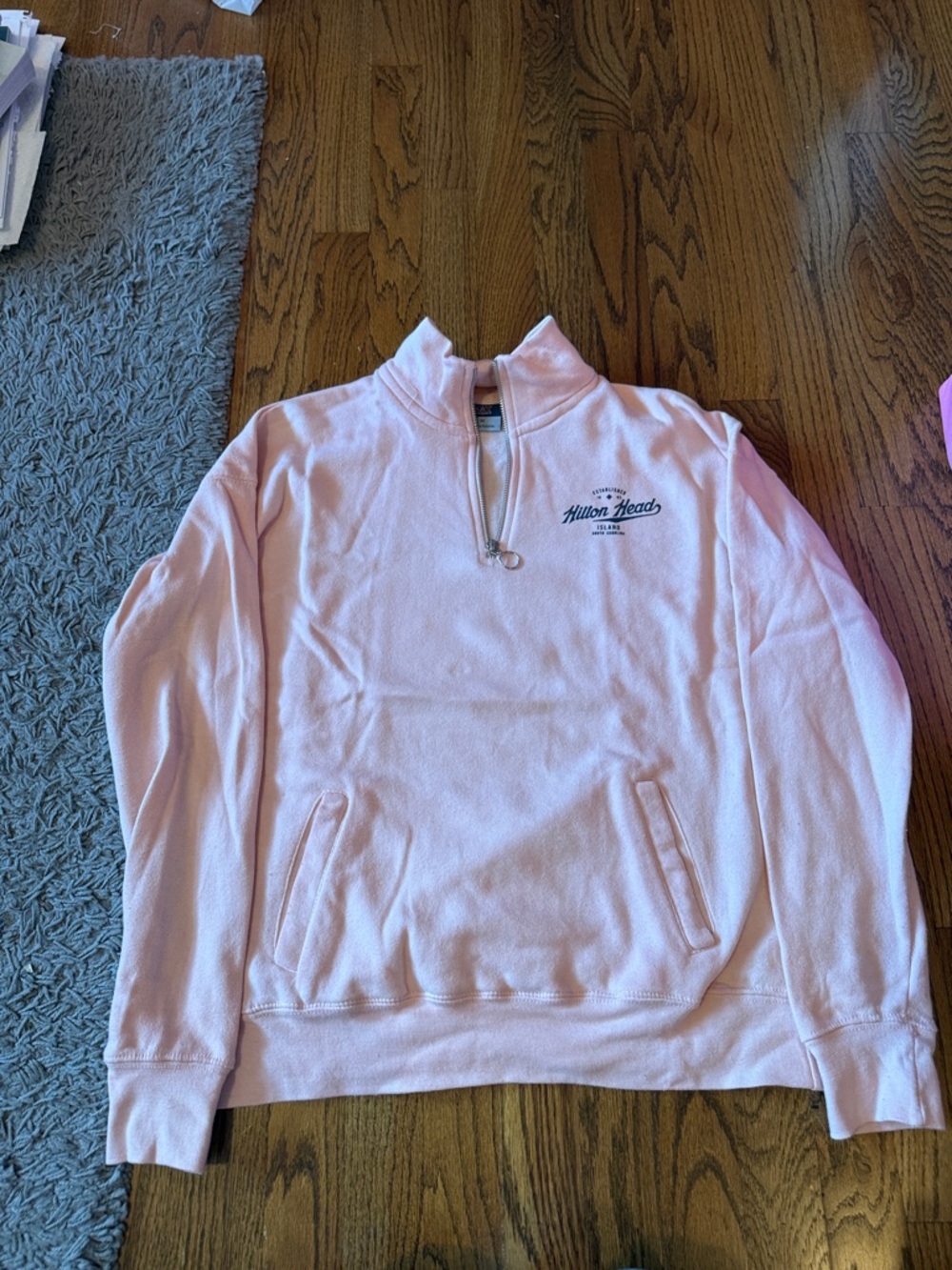 MV Sport Pink Hilton Head Quarter-Zip Pullover Sweatshirt
